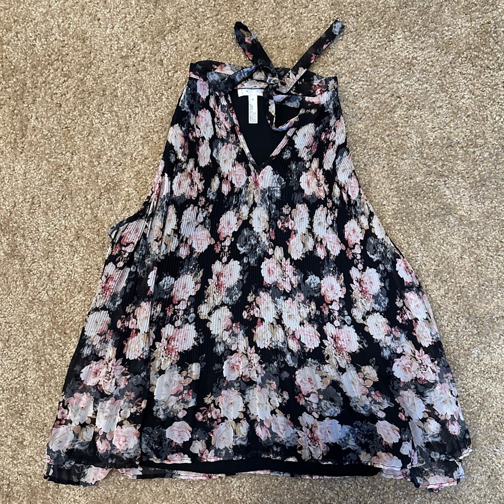 Leith Floral Key Hole Tank Top